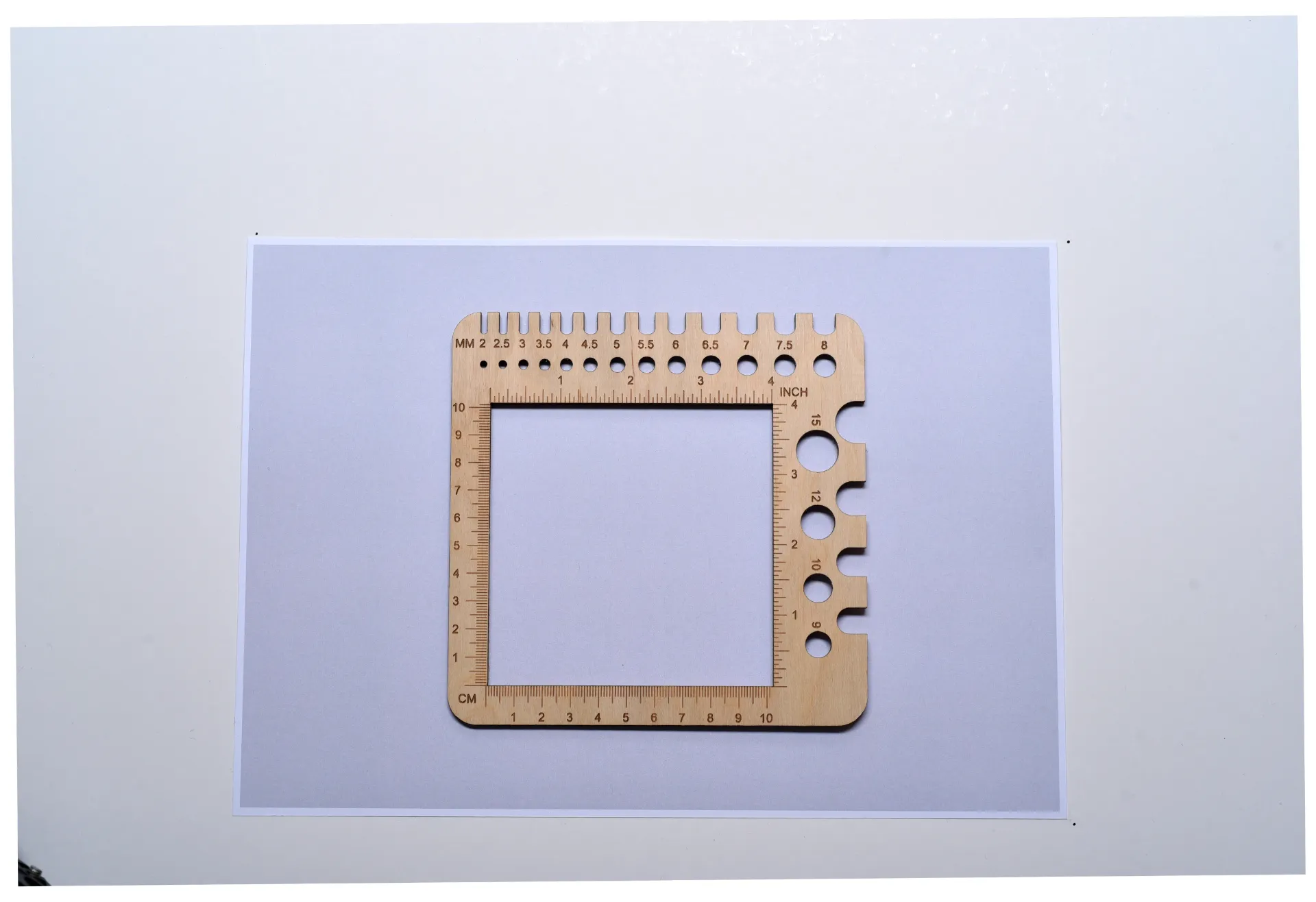 Pindemål / strikkefasthedsramme