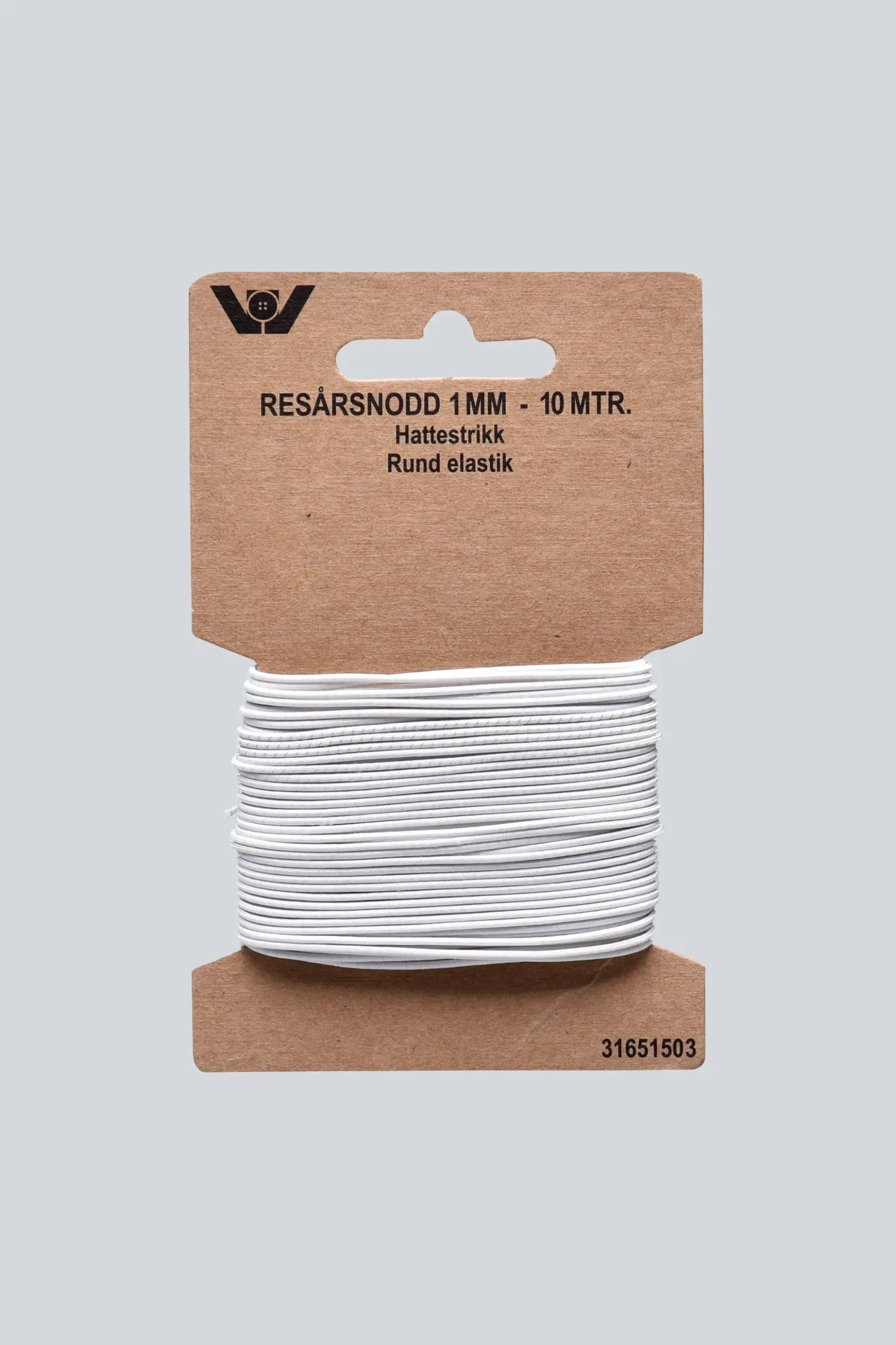 Elastik rund 1 mm (Hvid 11)