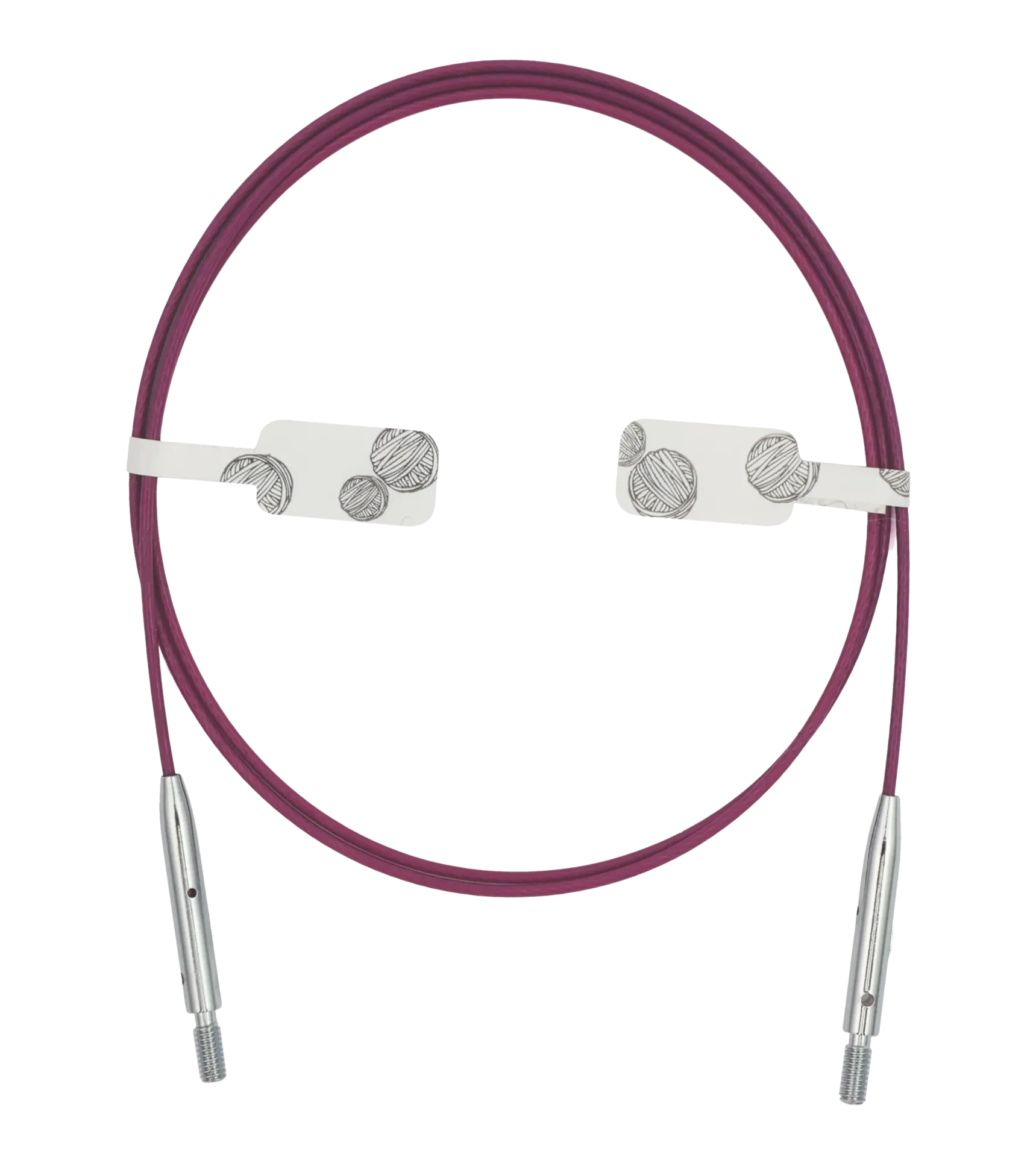 Knitpro thin & flex lilla swivel kabel (40 cm)